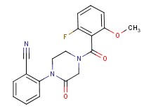 2-[4-(2-fluoro-6-methoxybenzoyl)-2-oxo-1-piperazinyl]benzonitrile