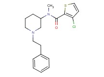3-chloro-N-methyl-N-[1-(2-phenylethyl)-3-piperidinyl]-2-thiophenecarboxamide