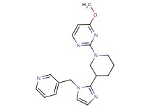 4-methoxy-2-{3-[1-(3-pyridinylmethyl)-1H-imidazol-2-yl]-1-piperidinyl}pyrimidine
