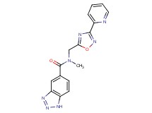 N-methyl-N-{[3-(2-pyridinyl)-1,2,4-oxadiazol-5-yl]methyl}-1H-1,2,3-benzotriazole-5-carboxamide