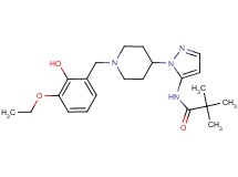 N-{1-[1-(3-ethoxy-2-hydroxybenzyl)-4-piperidinyl]-1H-pyrazol-5-yl}-2,2-dimethylpropanamide