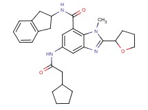 5-[(cyclopentylacetyl)amino]-N-(2,3-dihydro-1H-inden-2-yl)-1-methyl-2-(tetrahydro-2-furanyl)-1H-benzimidazole-7-carboxamide
