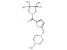 (3R)-3,4,4-trimethyl-1-{5-[(4-methyl-1-piperazinyl)methyl]-2-furoyl}-3-pyrrolidinol