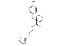1-[(4-methylphenyl)amino]-N-[2-(1H-1,2,4-triazol-5-ylthio)ethyl]cyclopentanecarboxamide
