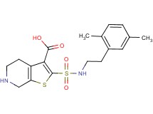 2-({[2-(2,5-dimethylphenyl)ethyl]amino}sulfonyl)-4,5,6,7-tetrahydrothieno[2,3-c]pyridine-3-carboxylic acid