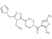 1-(2,5-dimethyl-3-furoyl)-4-[4-ethyl-5-(1H-imidazol-1-ylmethyl)-4H-1,2,4-triazol-3-yl]piperidine