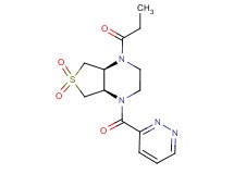 (4aR*,7aS*)-1-propionyl-4-(3-pyridazinylcarbonyl)octahydrothieno[3,4-b]pyrazine 6,6-dioxide