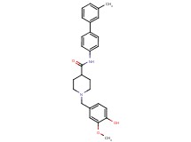 1-(4-hydroxy-3-methoxybenzyl)-N-(3'-methyl-4-biphenylyl)-4-piperidinecarboxamide