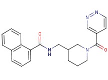 N-{[1-(pyridazin-4-ylcarbonyl)piperidin-3-yl]methyl}-1-naphthamide