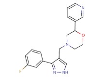 4-{[3-(3-fluorophenyl)-1H-pyrazol-4-yl]methyl}-2-pyridin-3-ylmorpholine