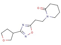 1-{2-[3-(tetrahydrofuran-3-yl)-1,2,4-oxadiazol-5-yl]ethyl}piperidin-2-one