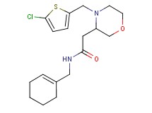 2-{4-[(5-chloro-2-thienyl)methyl]-3-morpholinyl}-N-(1-cyclohexen-1-ylmethyl)acetamide