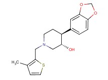 (3S*,4S*)-4-(1,3-benzodioxol-5-yl)-1-[(3-methyl-2-thienyl)methyl]piperidin-3-ol