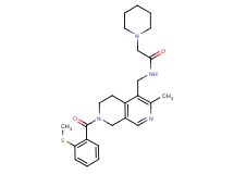 N-({3-methyl-7-[2-(methylthio)benzoyl]-5,6,7,8-tetrahydro-2,7-naphthyridin-4-yl}methyl)-2-(1-piperidinyl)acetamide