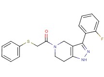3-(2-fluorophenyl)-5-[(phenylthio)acetyl]-4,5,6,7-tetrahydro-1H-pyrazolo[4,3-c]pyridine
