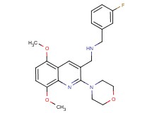1-[5,8-dimethoxy-2-(4-morpholinyl)-3-quinolinyl]-N-(3-fluorobenzyl)methanamine
