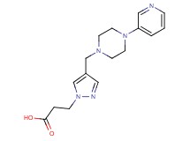 3-{4-[(4-pyridin-3-ylpiperazin-1-yl)methyl]-1H-pyrazol-1-yl}propanoic acid