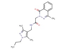 N-[(3,5-dimethyl-1-propyl-1H-pyrazol-4-yl)methyl]-2-(4-methyl-1-oxo-2(1H)-phthalazinyl)acetamide