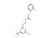 2-(2,4-difluorophenoxy)-N-{2-[4-methyl-6-(trifluoromethyl)-2-pyrimidinyl]ethyl}acetamide