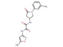 N-(5-methylisoxazol-3-yl)-N'-[1-(3-methylphenyl)-5-oxopyrrolidin-3-yl]ethanediamide