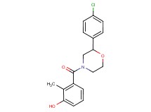 3-{[2-(4-chlorophenyl)morpholin-4-yl]carbonyl}-2-methylphenol