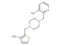 1-[(3-methyl-2-pyridinyl)methyl]-4-[(3-methyl-2-thienyl)methyl]piperazine