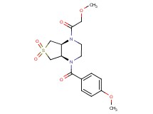 (4aR*,7aS*)-1-(methoxyacetyl)-4-(4-methoxybenzoyl)octahydrothieno[3,4-b]pyrazine 6,6-dioxide