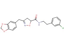 3-(1,3-benzodioxol-5-ylmethyl)-N-[2-(3-chlorophenyl)ethyl]-4,5-dihydro-5-isoxazolecarboxamide