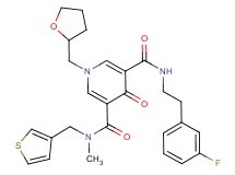 N'-[2-(3-fluorophenyl)ethyl]-N-methyl-4-oxo-1-(tetrahydro-2-furanylmethyl)-N-(3-thienylmethyl)-1,4-dihydro-3,5-pyridinedicarboxamide