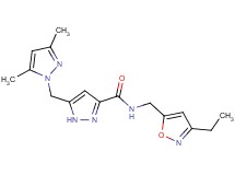 5-[(3,5-dimethyl-1H-pyrazol-1-yl)methyl]-N-[(3-ethyl-5-isoxazolyl)methyl]-1H-pyrazole-3-carboxamide