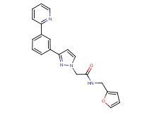 N-(2-furylmethyl)-2-{3-[3-(2-pyridinyl)phenyl]-1H-pyrazol-1-yl}acetamide
