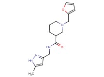 1-(2-furylmethyl)-N-[(5-methyl-1H-pyrazol-3-yl)methyl]-3-piperidinecarboxamide