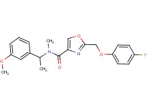 2-[(4-fluorophenoxy)methyl]-N-[1-(3-methoxyphenyl)ethyl]-N-methyl-1,3-oxazole-4-carboxamide