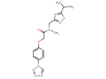 N-[(5-isopropyl-1,2,4-oxadiazol-3-yl)methyl]-N-methyl-2-[4-(1H-tetrazol-1-yl)phenoxy]acetamide