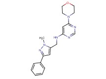 N-[(1-methyl-3-phenyl-1H-pyrazol-5-yl)methyl]-6-morpholin-4-ylpyrimidin-4-amine