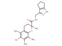 6-hydroxy-2,5,7,8-tetramethyl-N-(1,4,5,6-tetrahydrocyclopenta[c]pyrazol-3-ylmethyl)chromane-2-carboxamide