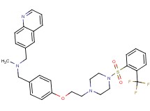 N-methyl-1-(6-quinolinyl)-N-{4-[2-(4-{[2-(trifluoromethyl)phenyl]sulfonyl}-1-piperazinyl)ethoxy]benzyl}methanamine