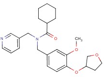N-[3-methoxy-4-(tetrahydro-3-furanyloxy)benzyl]-N-(3-pyridinylmethyl)cyclohexanecarboxamide