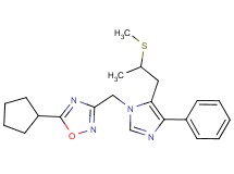 5-cyclopentyl-3-({5-[2-(methylthio)propyl]-4-phenyl-1H-imidazol-1-yl}methyl)-1,2,4-oxadiazole