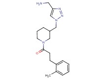 {[1-({1-[3-(2-methylphenyl)propanoyl]-3-piperidinyl}methyl)-1H-1,2,3-triazol-4-yl]methyl}amine trifluoroacetate