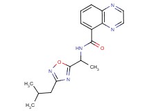N-[1-(3-isobutyl-1,2,4-oxadiazol-5-yl)ethyl]quinoxaline-5-carboxamide