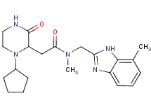 2-(1-cyclopentyl-3-oxo-2-piperazinyl)-N-methyl-N-[(7-methyl-1H-benzimidazol-2-yl)methyl]acetamide