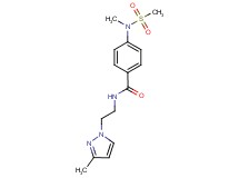 4-[methyl(methylsulfonyl)amino]-N-[2-(3-methyl-1H-pyrazol-1-yl)ethyl]benzamide
