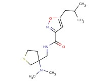 N-{[3-(dimethylamino)tetrahydro-3-thienyl]methyl}-5-isobutylisoxazole-3-carboxamide