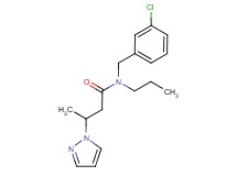 N-(3-chlorobenzyl)-N-propyl-3-(1H-pyrazol-1-yl)butanamide