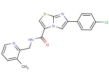 6-(4-chlorophenyl)-N-[(3-methyl-2-pyridinyl)methyl]imidazo[2,1-b][1,3]thiazole-3-carboxamide