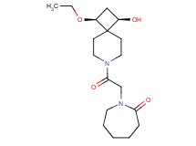 1-{2-[(1S*,3R*)-1-ethoxy-3-hydroxy-7-azaspiro[3.5]non-7-yl]-2-oxoethyl}-2-azepanone