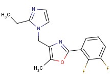 2-(2,3-difluorophenyl)-4-[(2-ethyl-1H-imidazol-1-yl)methyl]-5-methyl-1,3-oxazole