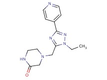 4-[(1-ethyl-3-pyridin-4-yl-1H-1,2,4-triazol-5-yl)methyl]piperazin-2-one