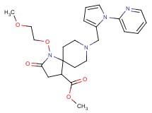 methyl 1-(2-methoxyethoxy)-2-oxo-8-{[1-(2-pyridinyl)-1H-pyrrol-2-yl]methyl}-1,8-diazaspiro[4.5]decane-4-carboxylate